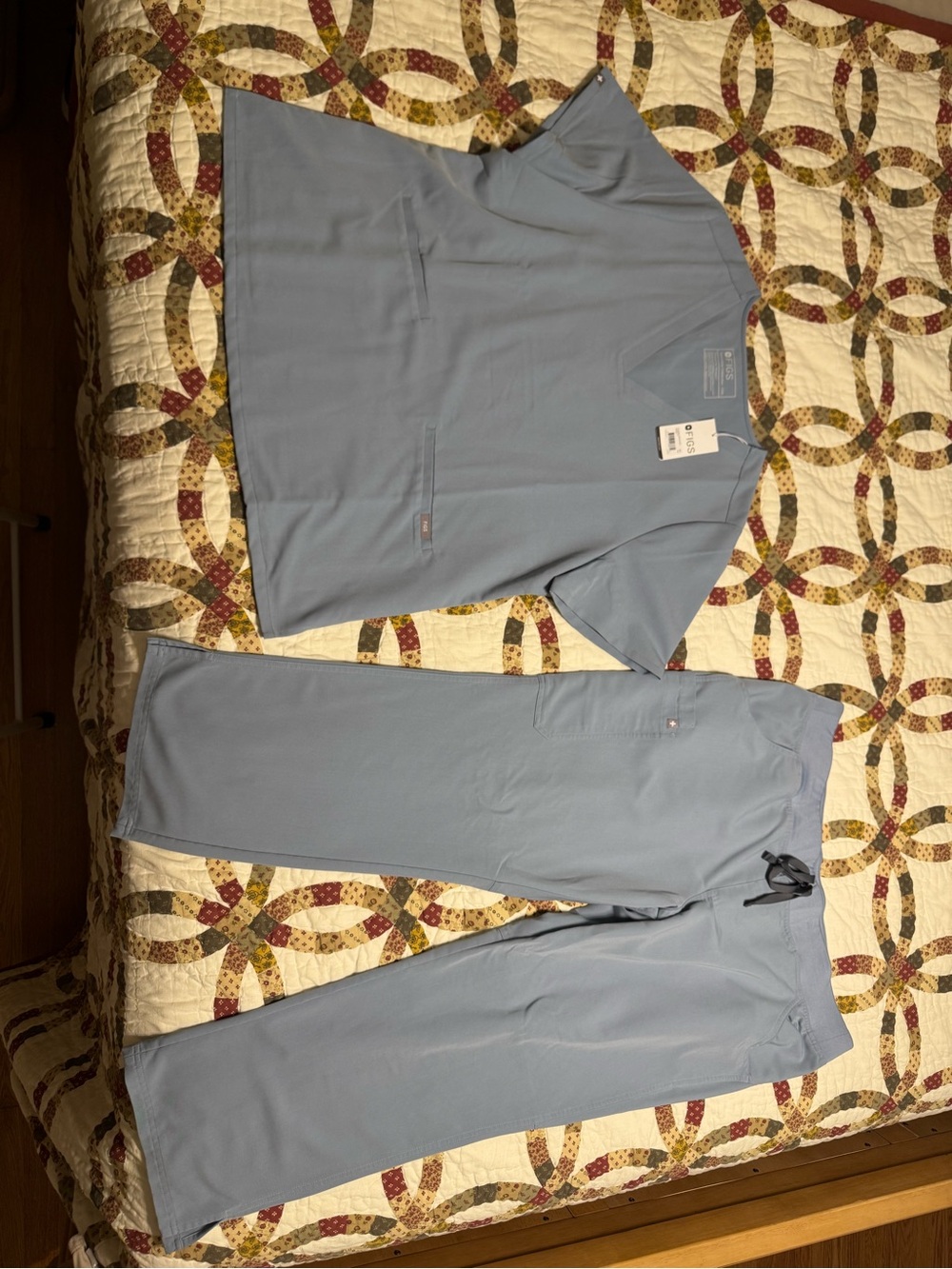 Figs Scrub Set in Dusty Blue